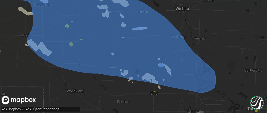 Hail map in Amorita, OK on June 1, 2026