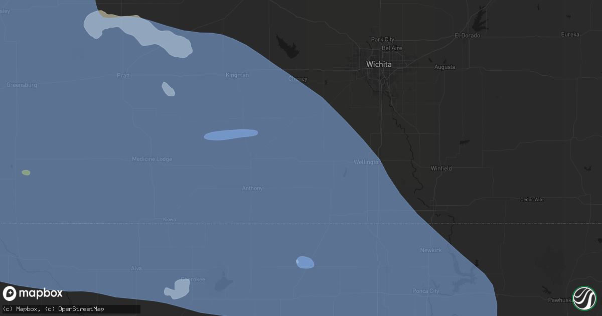 Hail map in Argonia, KS on June 1, 2026