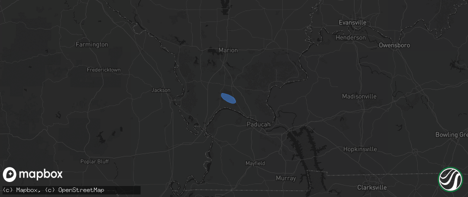 Hail map in Belknap, IL on June 1, 2026