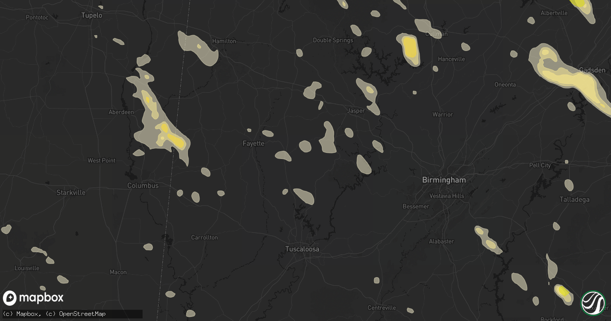 Hail map in Berry, AL on June 1, 2026