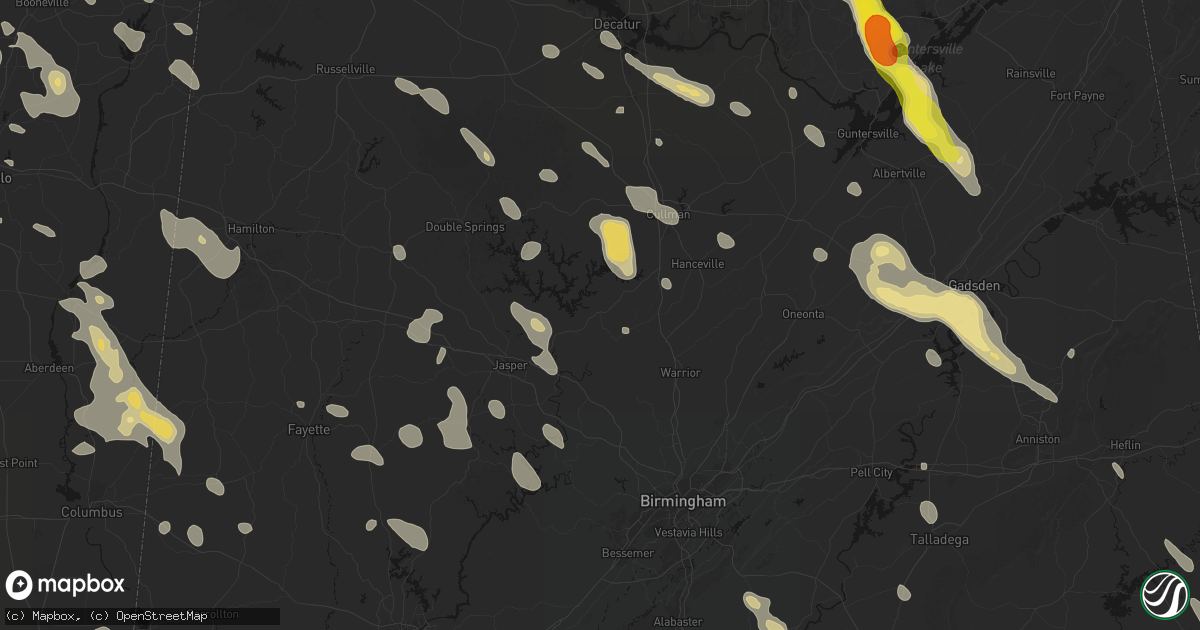 Hail map in Bremen, AL on June 1, 2026