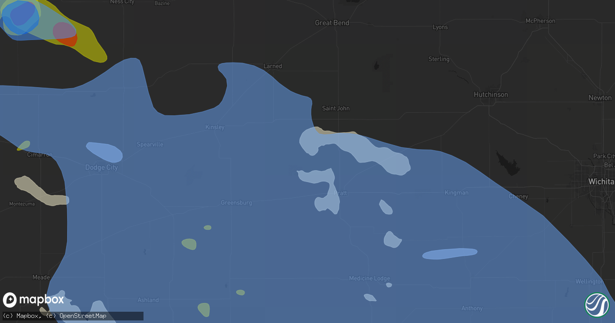 Hail map in Byers, KS on June 1, 2026