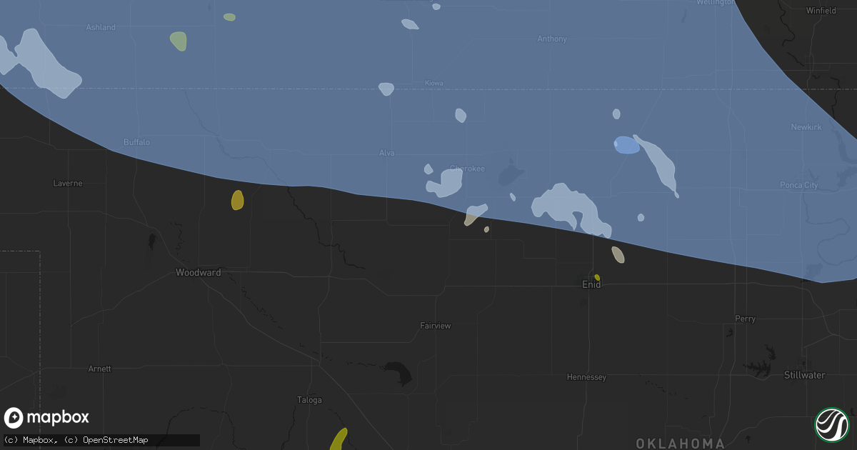 Hail map in Carmen, OK on June 1, 2026