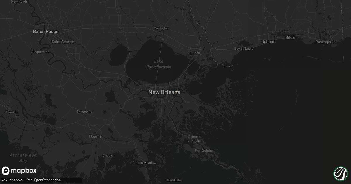 Hail map in Chalmette, LA on June 1, 2026