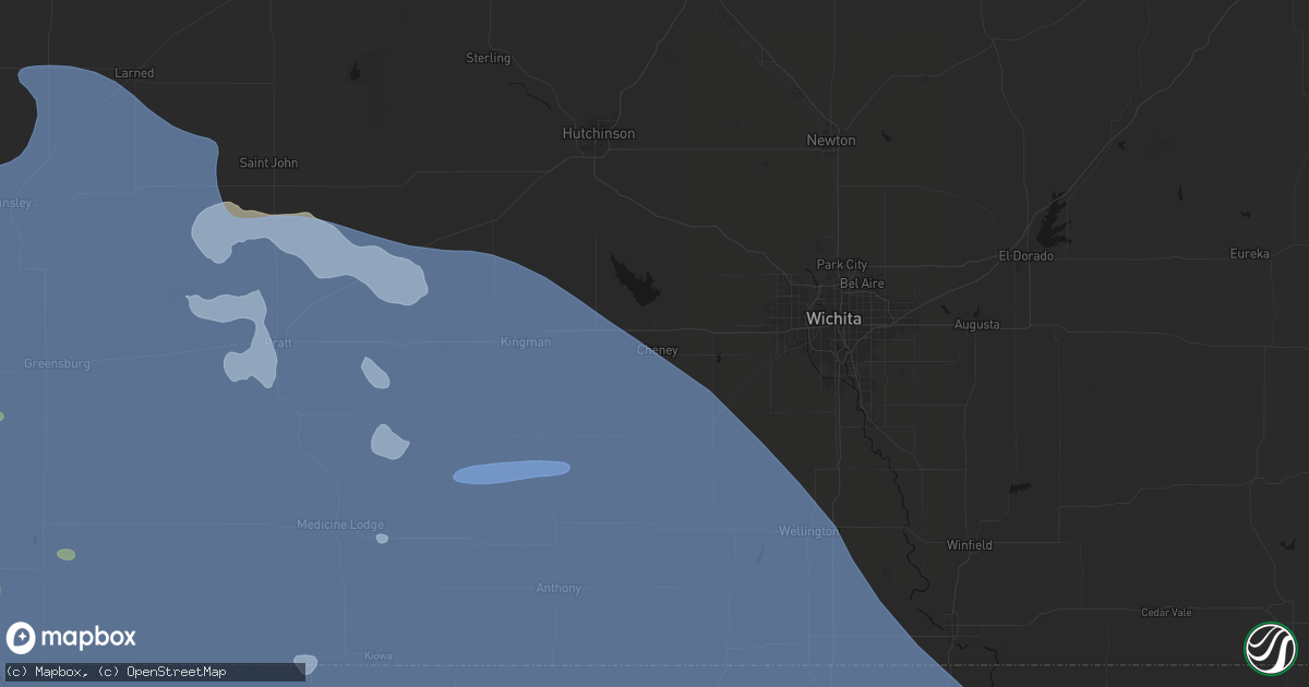Hail map in Cheney, KS on June 1, 2026