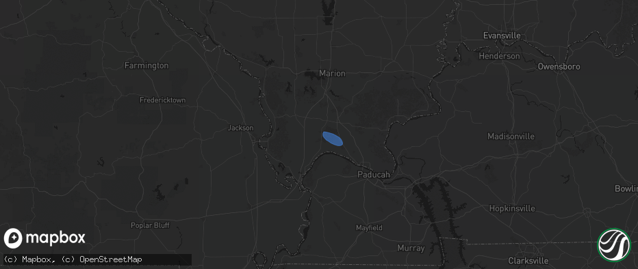 Hail map in Cypress, IL on June 1, 2026