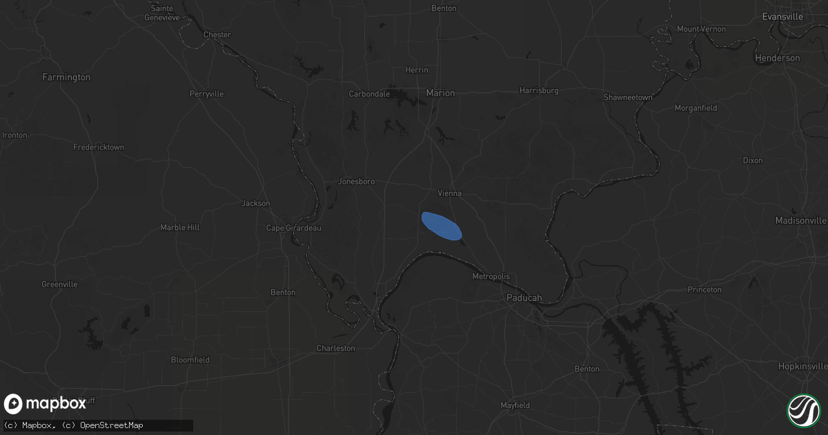 Hail map in Cypress, IL on June 1, 2026