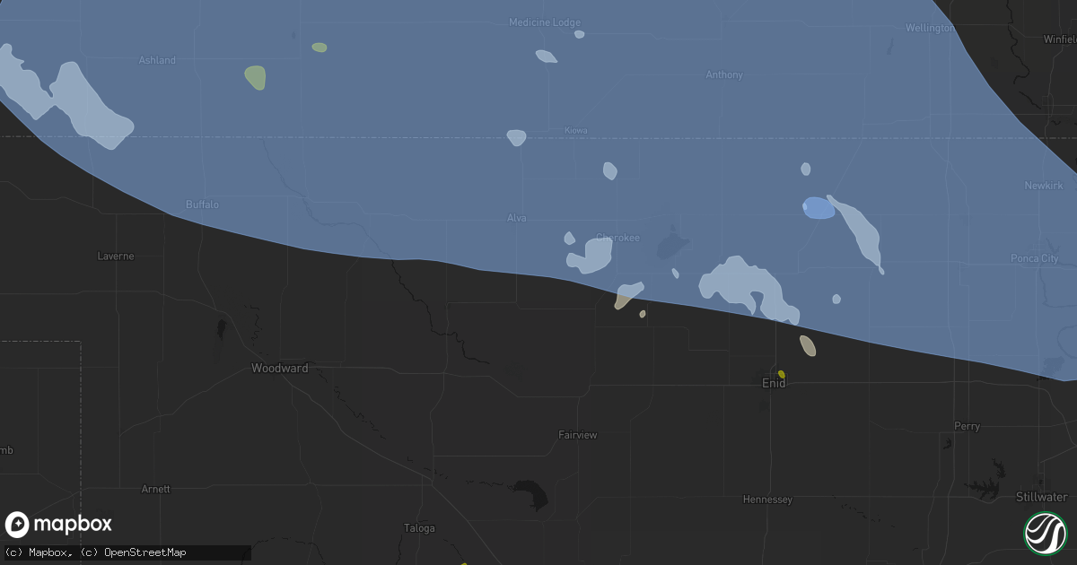 Hail map in Dacoma, OK on June 1, 2026