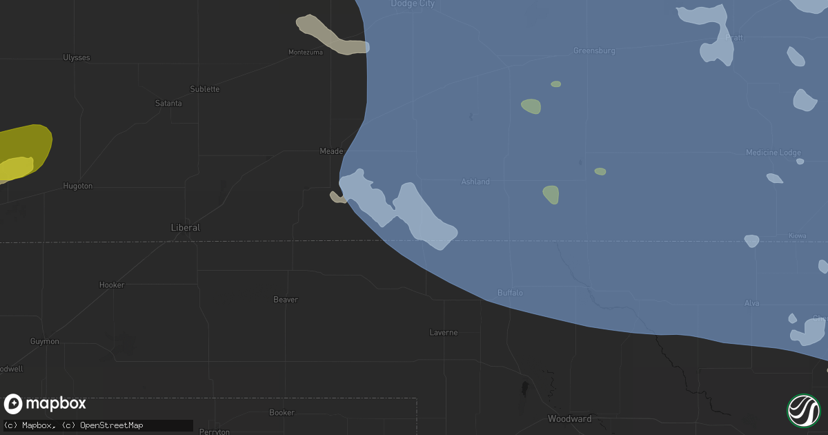 Hail map in Englewood, KS on June 1, 2026