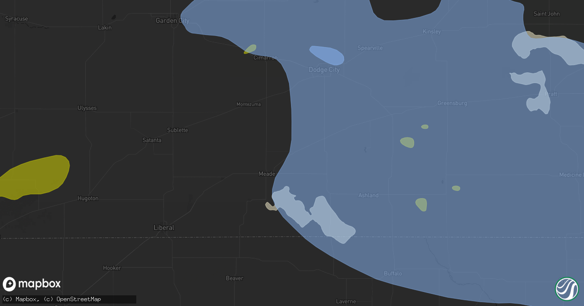 Hail map in Fowler, KS on June 1, 2026