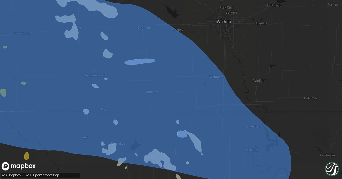 Hail map in Freeport, KS on June 1, 2026