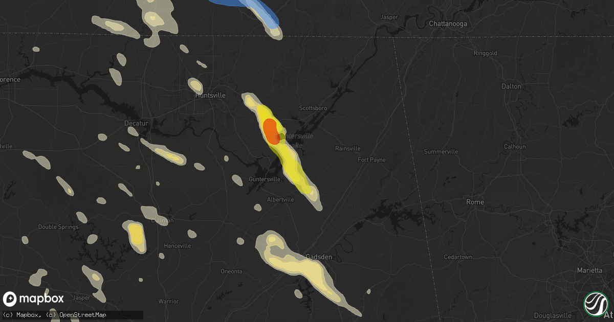 Hail map in Groveoak, AL on June 1, 2026
