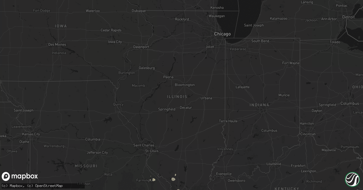 Hail map in Illinois on June 1, 2026