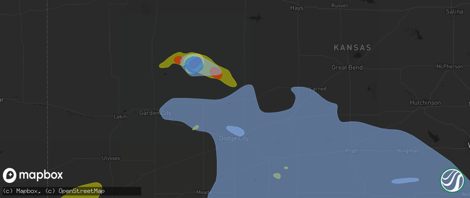Hail map in Jetmore, KS on June 1, 2026
