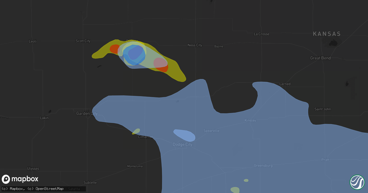 Hail map in Jetmore, KS on June 1, 2026