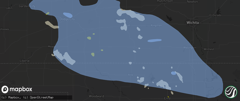 Hail map in Lake City, KS on June 1, 2026