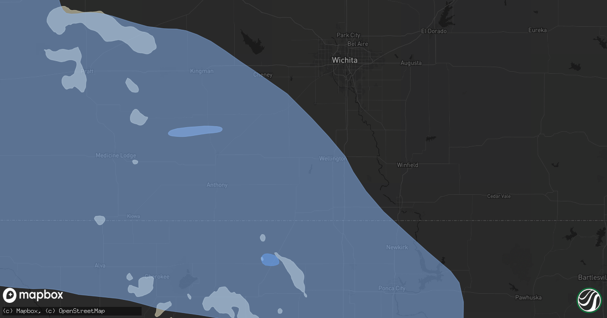 Hail map in Mayfield, KS on June 1, 2026