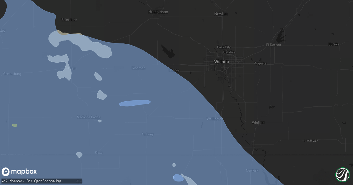 Hail map in Milton, KS on June 1, 2026