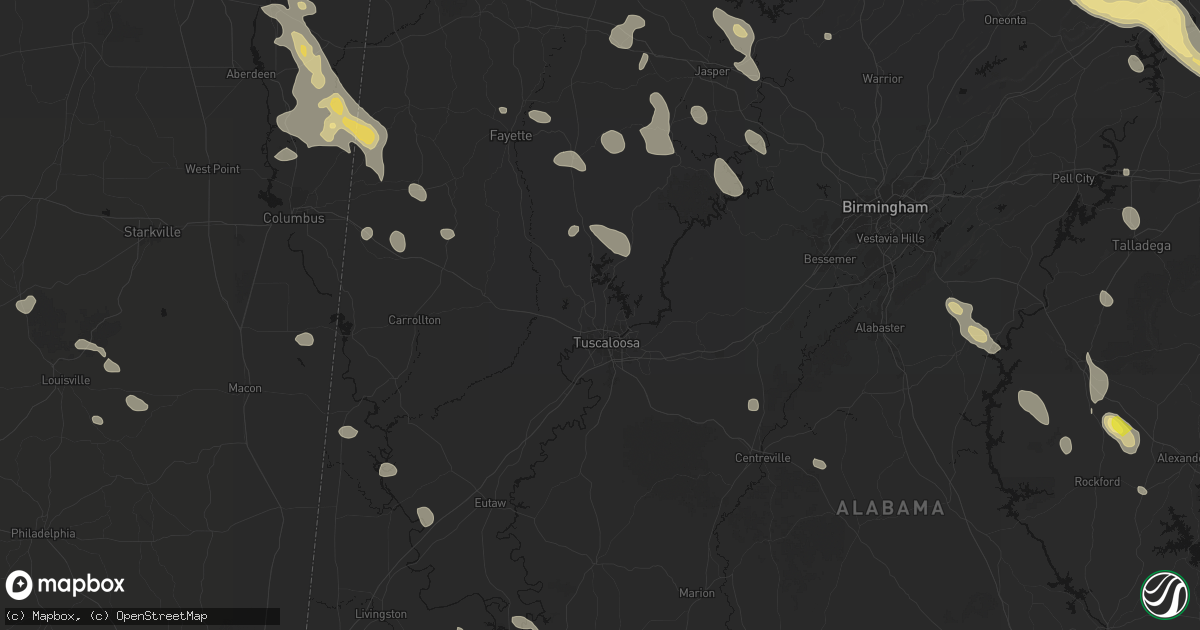 Hail map in Northport, AL on June 1, 2026