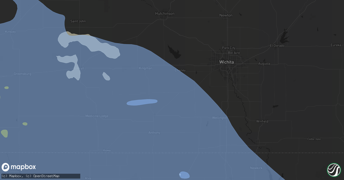 Hail map in Norwich, KS on June 1, 2026