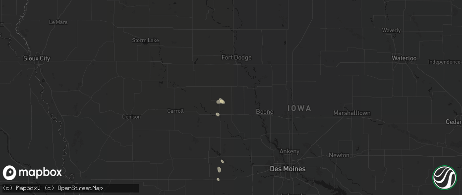 Hail map in Paton, IA on June 1, 2026