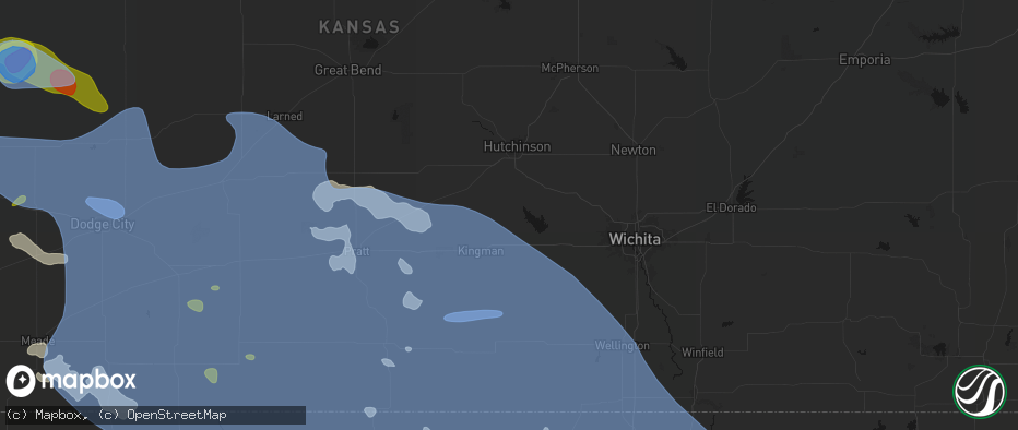 Hail map in Pretty Prairie, KS on June 1, 2026