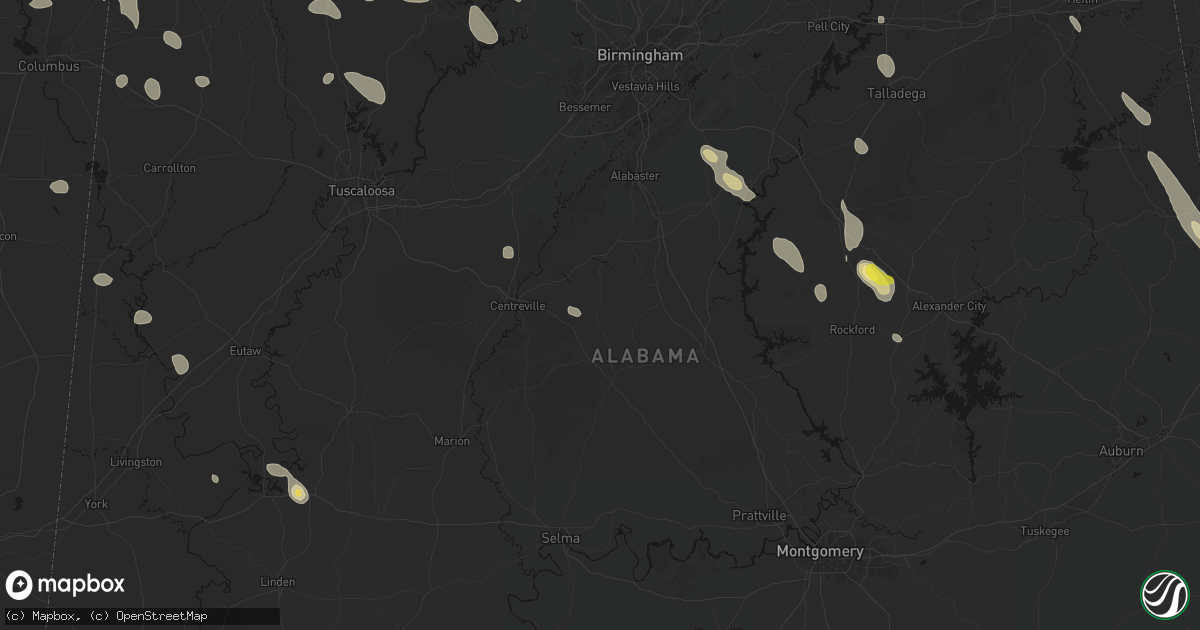 Hail map in Randolph, AL on June 1, 2026