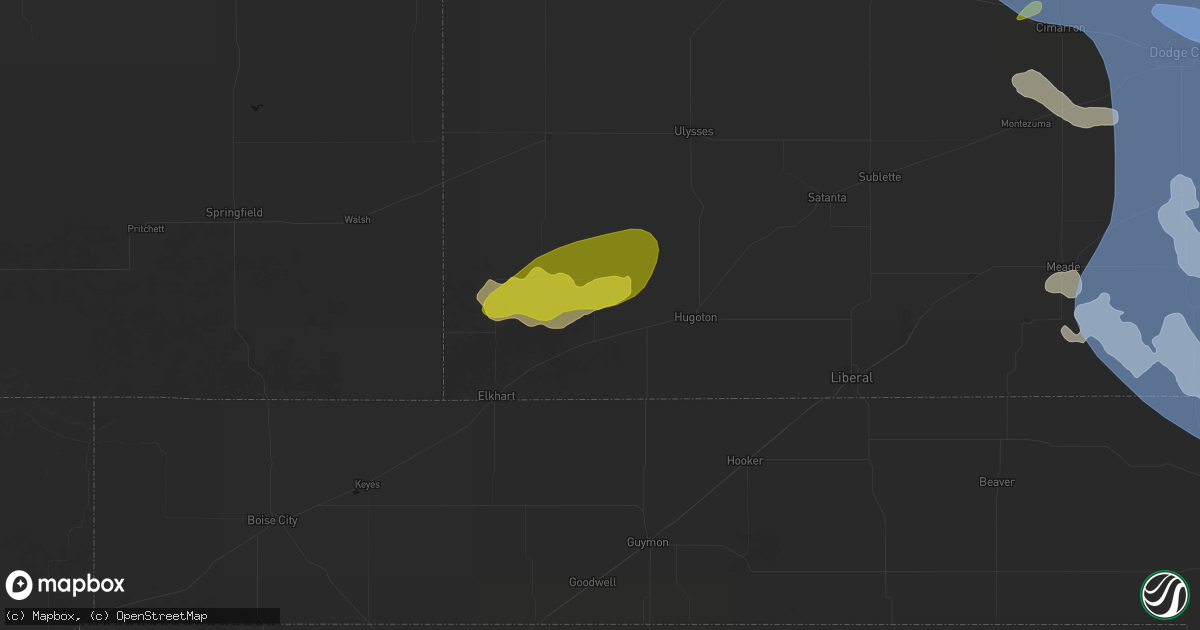 Hail map in Rolla, KS on June 1, 2026