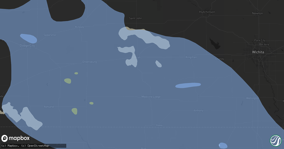 Hail map in Sawyer, KS on June 1, 2026