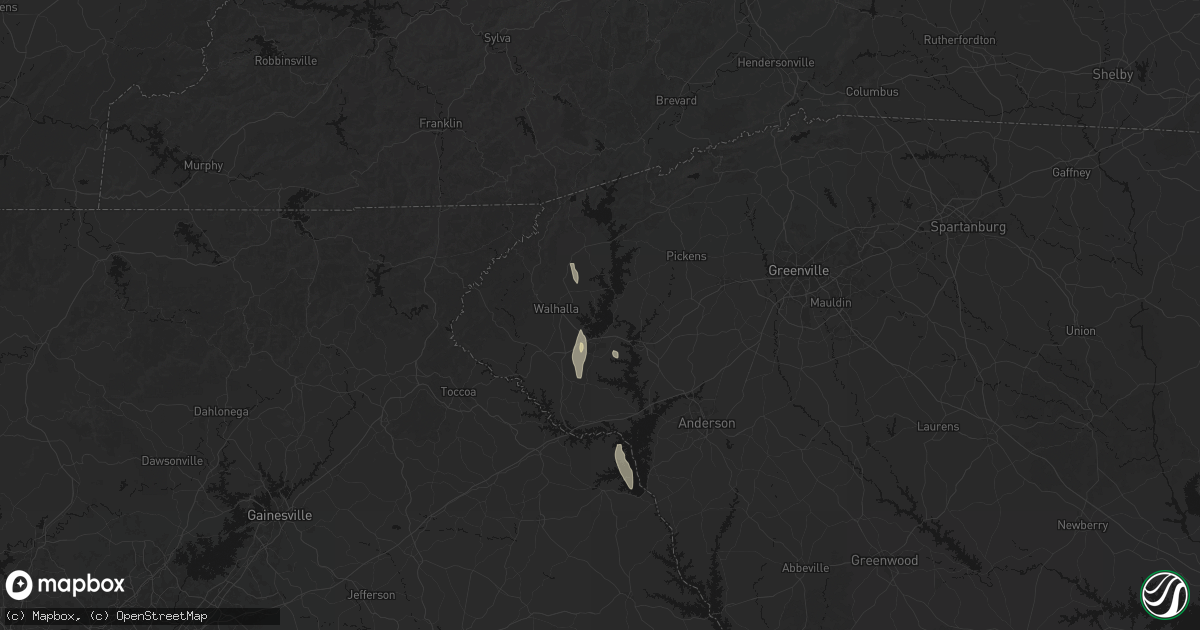 Hail map in Seneca, SC on June 1, 2026