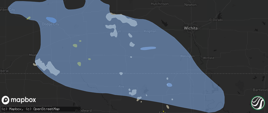Hail map in Sharon, KS on June 1, 2026