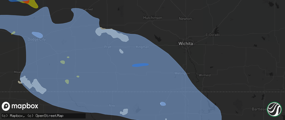 Hail map in Spivey, KS on June 1, 2026