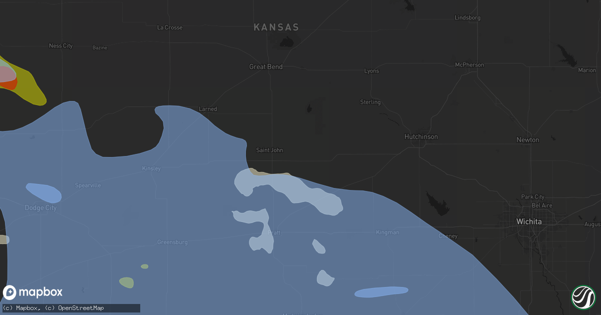 Hail map in Stafford, KS on June 1, 2026