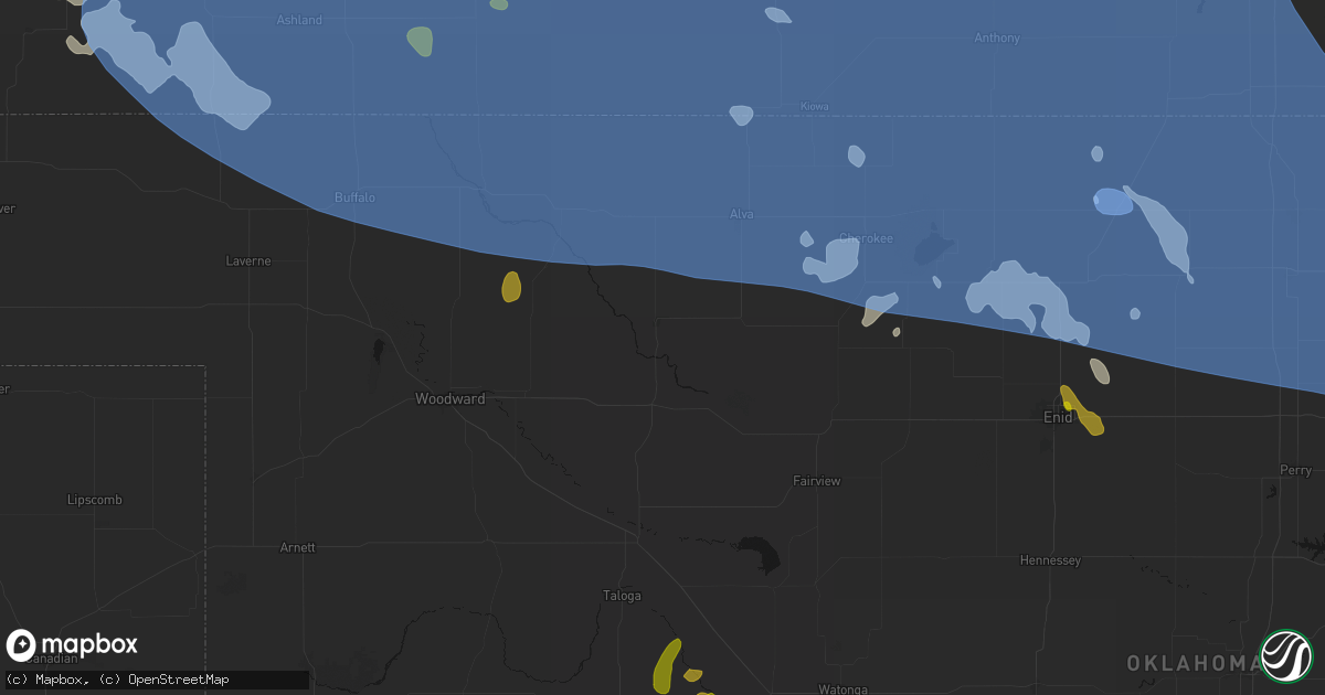 Hail map in Waynoka, OK on June 1, 2026