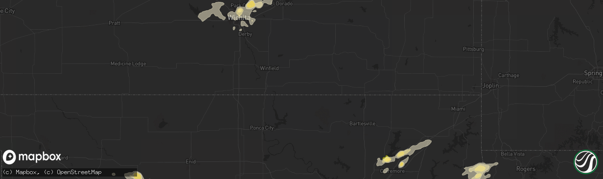 Hail map in Claremore, OK on June 2, 2012