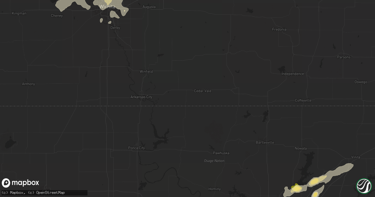 Hail map in Wichita, KS on June 2, 2012
