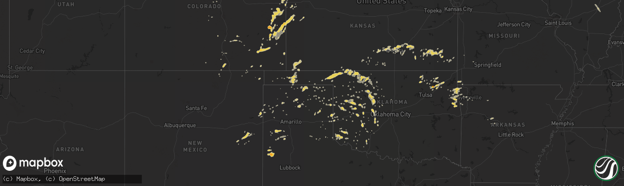 Hail map on June 2, 2012