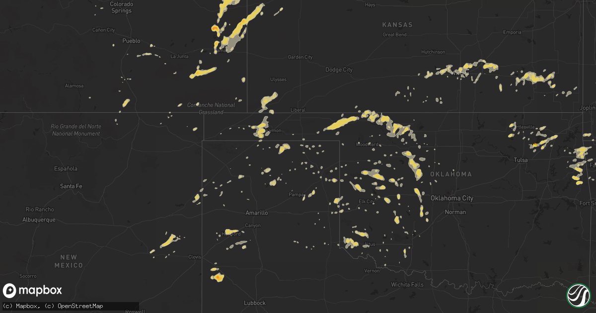 Hail map on June 2, 2012
