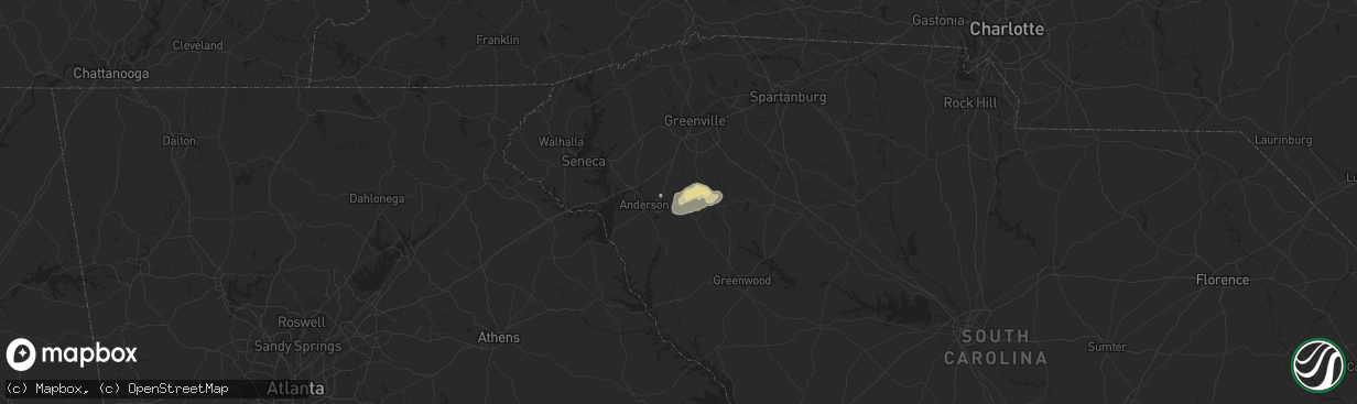 Hail map in Belton, SC on June 2, 2013