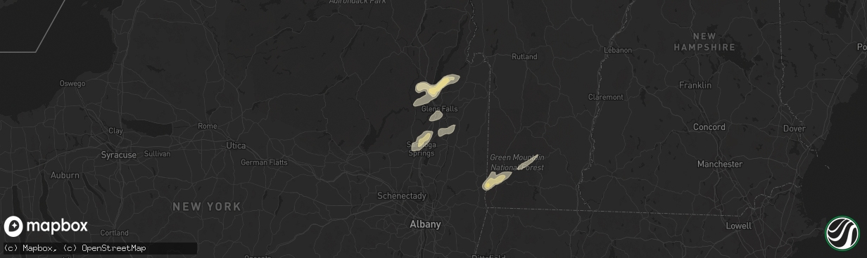 Hail map in Gansevoort, NY on June 2, 2013