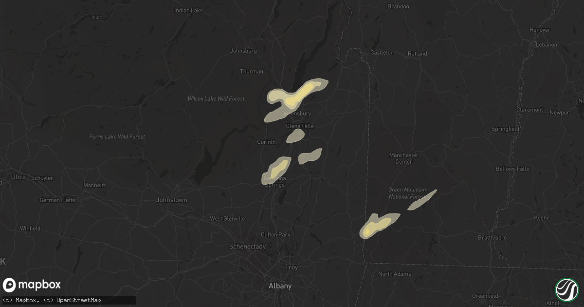 Hail map in Gansevoort, NY on June 2, 2013