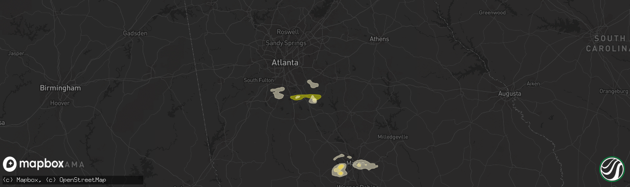 Hail map in Mcdonough, GA on June 2, 2013