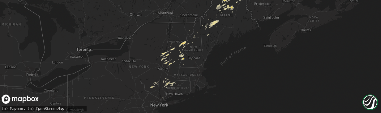 Hail map in New Hampshire on June 2, 2013