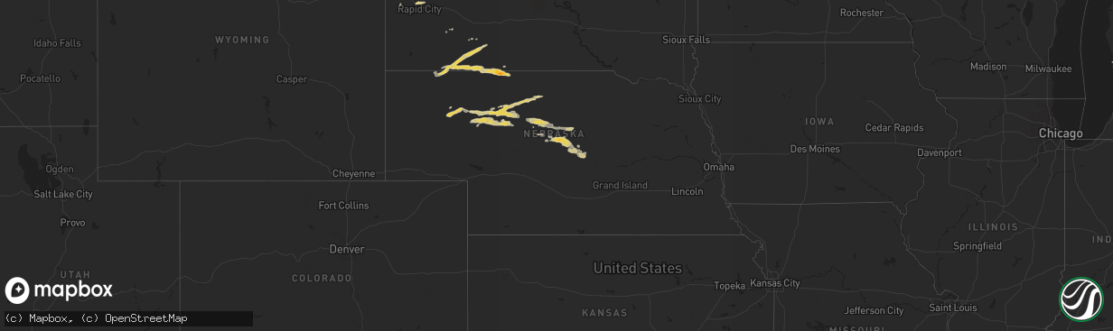 Hail map on June 2, 2014