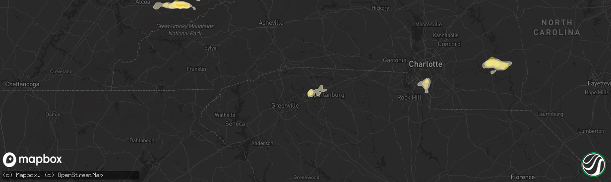 Hail map in Lyman, SC on June 2, 2015