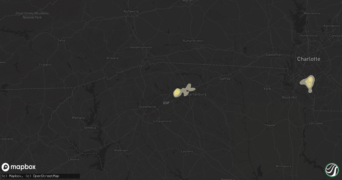 Hail map in Lyman, SC on June 2, 2015