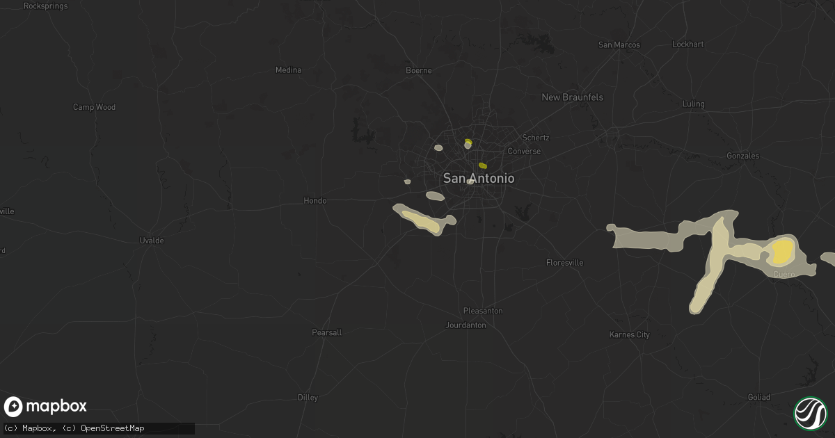 Hail map in Atascosa, TX on June 2, 2016