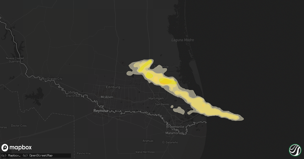 Hail map in Lyford, TX on June 2, 2016