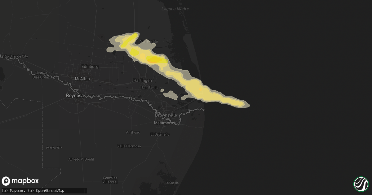 Hail map in Port Isabel, TX on June 2, 2016
