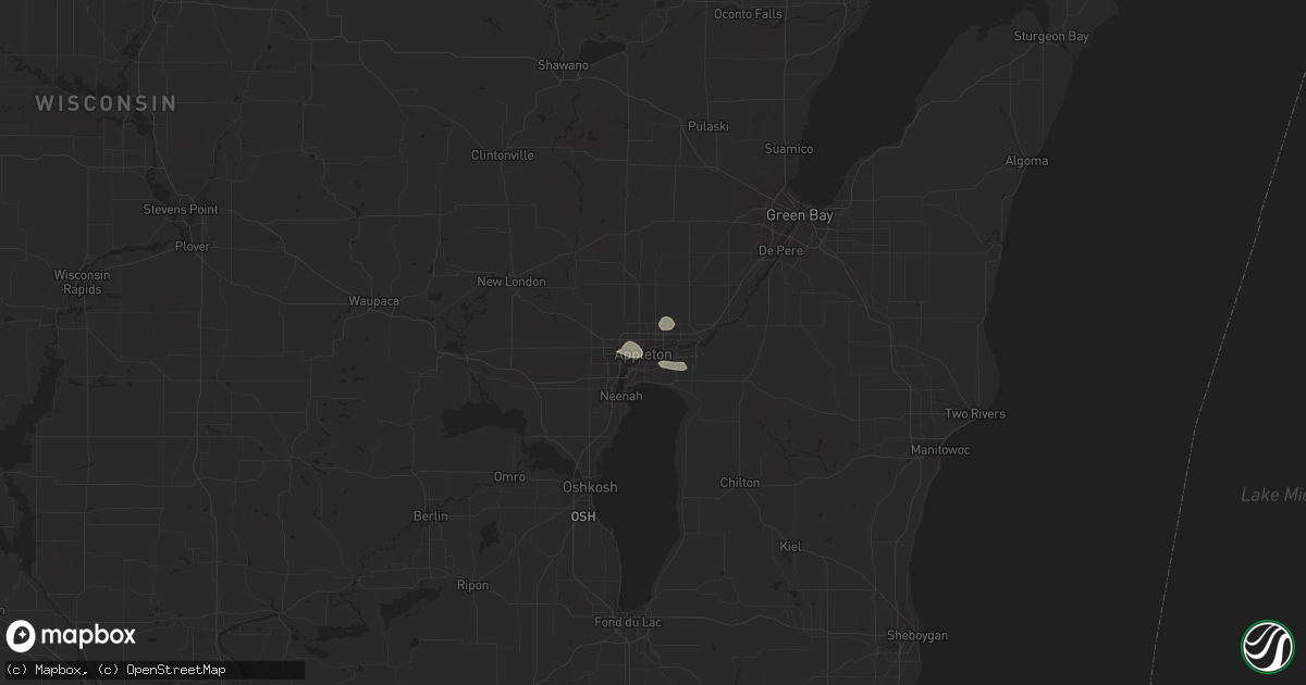 Hail map in Appleton, WI on June 2, 2017